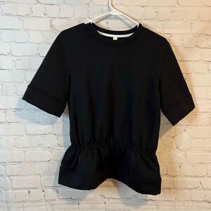 Lululemon Scuba Peplum Top Black size 8